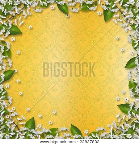 프레임 꽃 아름 다운 Bouque와 추상 배경 작성