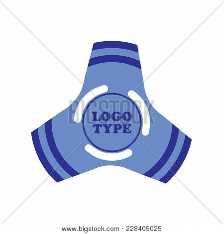 Logo Toy Stress Against Blue Emblem Circles Illusion