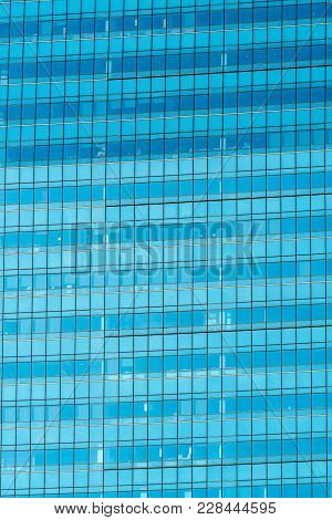 Closeup Detail Modern Glass Office Building Background, Artchitecture Concept