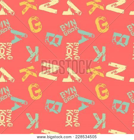 Bangkok Creative Pattern. Digital Design For Print, Fabric, Fashion Or Presentation.
