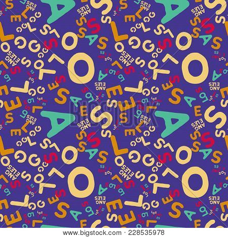 Los Angeles Creative Pattern. Digital Design For Print, Fabric, Fashion Or Presentation.