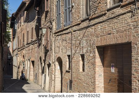 Historic Buildings Of Citta Della Pieve, Perugia, Umbria, Italy, Typical Street