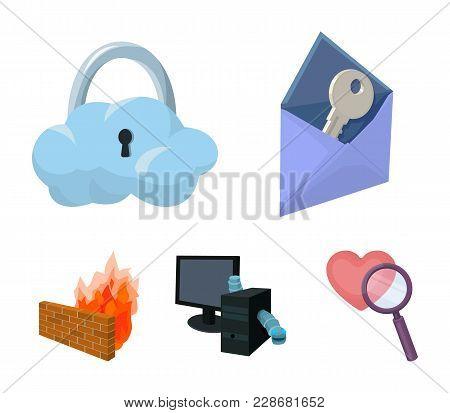 System, Internet, Connection, Code .hackers And Hacking Set Collection Icons In Cartoon Style Vector