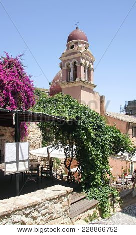 Old Monastery Franciscan Order Of The Virgin Mary Of Tenedos On The Island Of Corfu. Greece