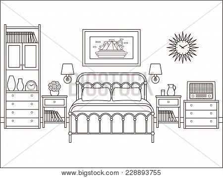 Bedroom Retro Vector Photo Free Trial Bigstock