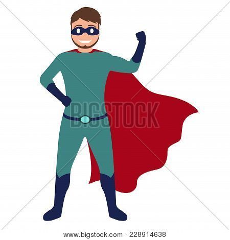 Isolated Superdad Cartoon Character. Vector Illustration Design