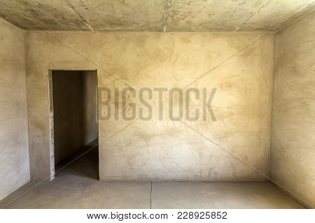Interior Of A Room In New Apartment Under Renovation