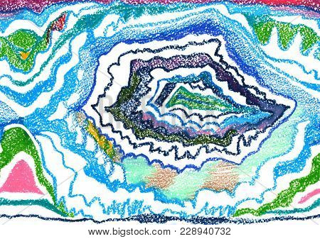 Free Stains Design Agate Oil Pastel Texture Background Illustration