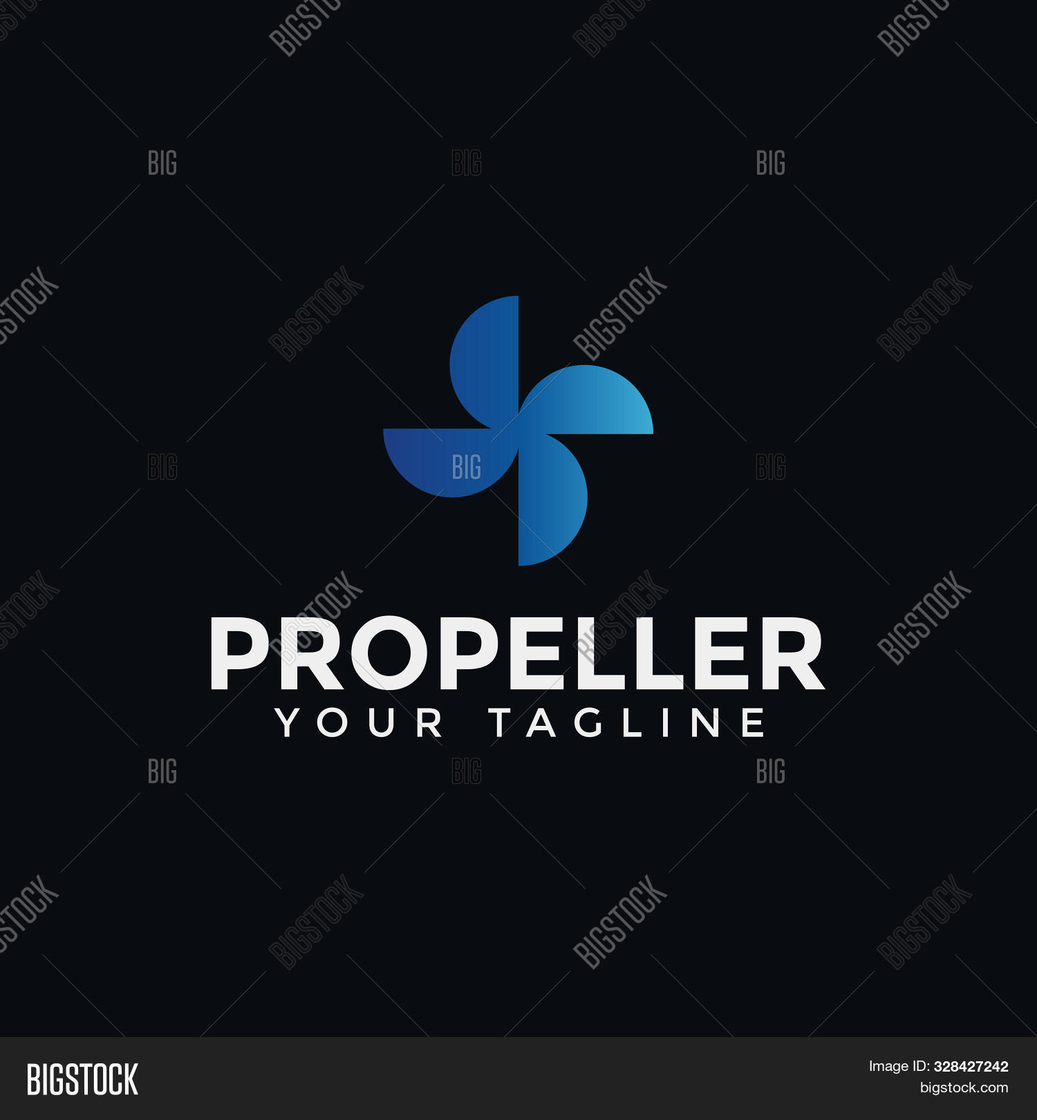 Simple Propeller Logo Vector & Photo (Free Trial) Bigstock
