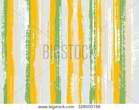 Watercolor Strips Seamless Vector Background. Sloopy Gouache Vertical Lines Vector Pattern. Striped 
