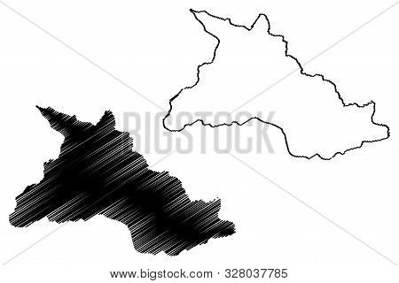 Chalatenango Department (republic Of El Salvador, Departments Of El Salvador) Map Vector Illustratio