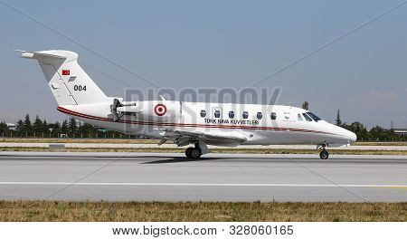 Konya, Turkey - June 26, 2019: Turkish Air Force General Dynamics F-16c Fighting Falcon (cn 4r-87) T