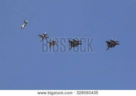 Konya, Turkey - June 26, 2019: Turkish Air Force General Dynamics F-16c Fighting Falcon (cn 4r-87) T