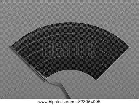 Car Windscreen Wipe Glass, Wiper Cleans The Windshield. Vector Stock Illustration