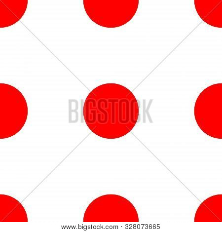 Perfect Seamlessred Circles Pattern. Red Polka Dot Pattern. Background For Dress
