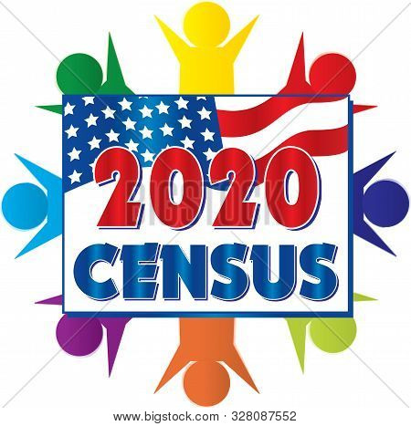 2020 Census United States Of America Banner Art Diversity