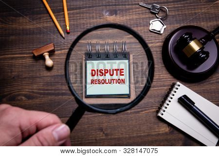 Dispute Resolution. Lawyers, Litigation, Law And Justice Concept