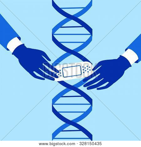 Genetic Engineering. Crispr Cas9 Gene Editing Method
