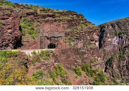 Gorges De Daluis Or Chocolate Canyon In Provence-alpes, France.