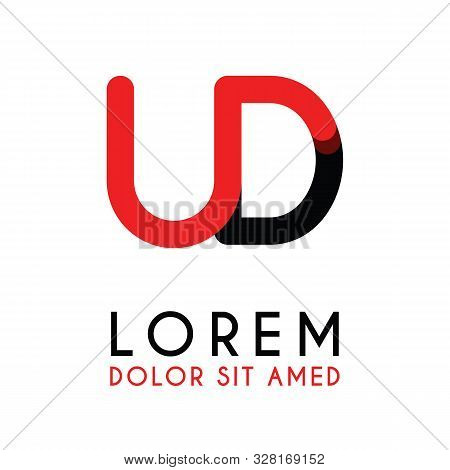 Initial Letter Ud With Red Black And Has Rounded Corners