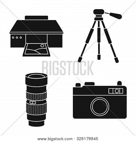 Vector Design Of Business And Hobbies Sign. Collection Of Business And Photo Stock Vector Illustrati