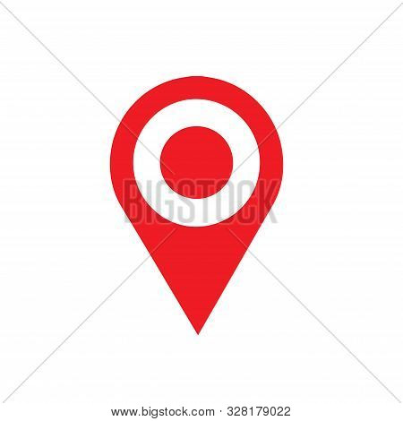 Location Pin Red Color Icon,check-in Loaction Icon Vector