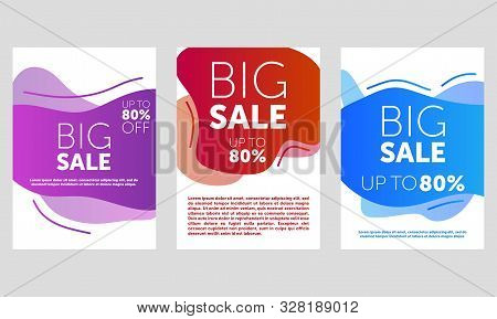 Sale Banner Template Design, Big Sale Special Up To 80% Off. Super Sale, End Of Season Special Offer