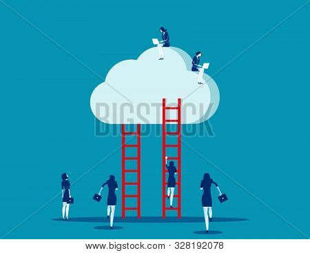 Industry And Business Data. Concept Business Vector Illustration, Flat Business Cartoon, Data, Wareh