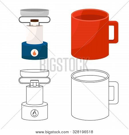 Vector Design Of Tourism And Excursions Icon. Set Of Tourism And Rest Vector Icon For Stock.
