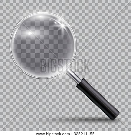 Magnifying Glass Tool 3d Realistic Vector Illustration