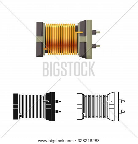 Vector Illustration Of Coil And Spiral Symbol. Web Element Of Coil And Detail Stock Vector Illustrat