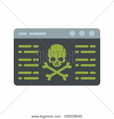 Virus Attack Icon. Flat Illustration Of Virus Attack Vector Icon For Web Design