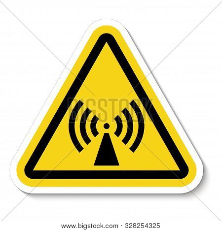 Beware Non-ionizing Radiation Symbol Sign Isolate On White Background,vector Illustration