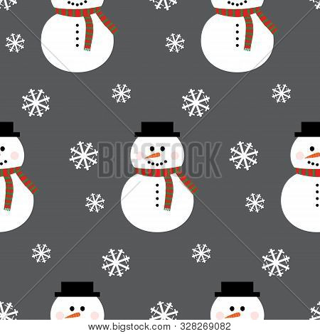 Snowman Seamless Pattern