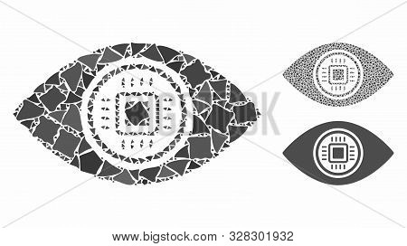Robotics Vision Composition Of Raggy Pieces In Various Sizes And Shades, Based On Robotics Vision Ic