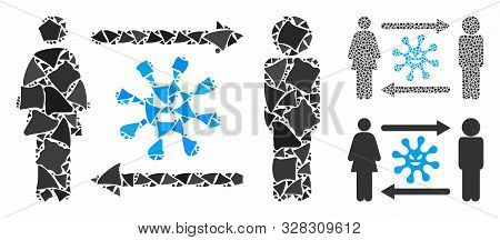 People Exchange Bacteria Composition Of Rough Elements In Variable Sizes And Color Tinges, Based On 