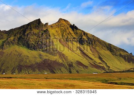 Alpine stormy landscape in Skaftafell National Park Iceland, Europe