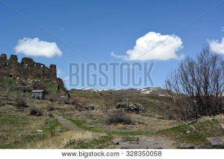 Ruins Of The Amberd Church In Aragatsotn Province In Armenia