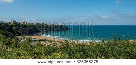 The Beach Of Anglet With The Ligthouse Of Biarritz