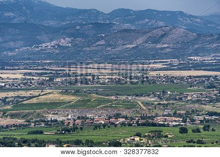 Panoramic View From Monte Porzio Catone, Rome, Lazio, Italy, At Summer