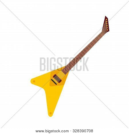 Music Guitar Icon. Flat Illustration Of Music Guitar Vector Icon For Web Design