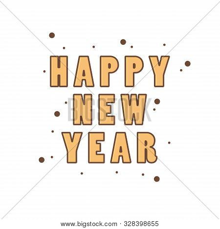 New Year Greetings On A White Background