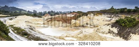 Panoramic View Of Kaolin Mine, Kaolinite Municipality Of La Unión Antioquia Colombia
