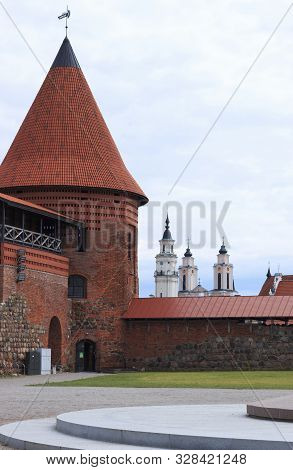 Kaunas / Lithuania - July/11/2019: Kaunas Castle Is A Medieval Castle Situated In Kaunas, Lithuania.