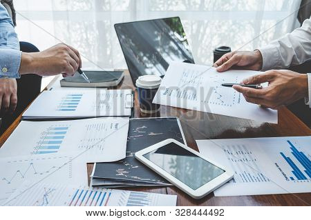 Businessman On Meeting Conversation And Collaboration Discussing Of Partner Cooperation To Planning 