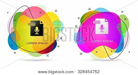 Color Ogg File Document. Download Ogg Button Icon Isolated On White Background. Ogg File Symbol. Abs