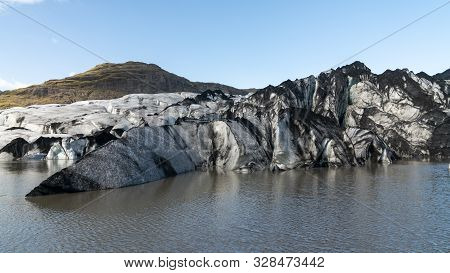 Solheimajokull Outlet Glacier And The Glacial Lagoon, Solheimajokull, Iceland