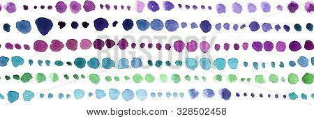 Hand Drawn Abstract Dot Watercolor Seamless Pattern.