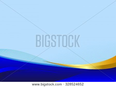 Background Abstract Blue White Color With Blurred Light Curved Lines