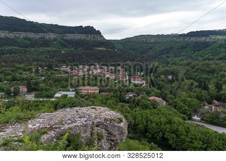 Panoramic View Of Yantra River Canyon From Trapezitsa Fortress. Veliko Tarnovo, Bulgaria